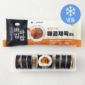 올곧 바바김밥 매콤제육김밥 (냉동), 1개입, 230g