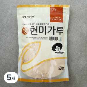 대구농산 국내산 생 현미가루, 500g, 5개