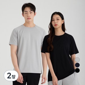 캐럿 남여공용 쿨링 리싸이클 매쉬 반팔 라그란 티셔츠 2p 세트