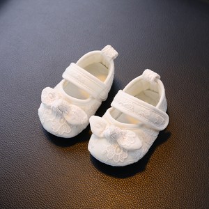 스타도어 아동용 플라워 자수 리본 보행기 슈즈