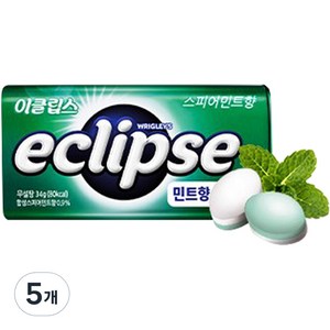 이클립스 스피어민트향 캔디, 34g, 5개