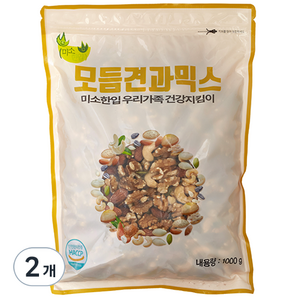 미소한입 모듬견과믹스넛, 1kg, 2개