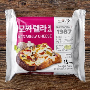 소와나무 한장 한장 포장된 모짜렐라치즈, 270g, 1개