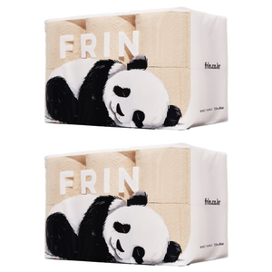 FRIN 먼지 줄인 대나무 천연펄프 3겹 화장지, 2세트, 12롤, 33m