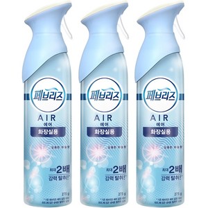 페브리즈 스프레이형 화장실용 탈취제 상쾌한하늘 향, 275g, 3개, 상쾌한하늘향
