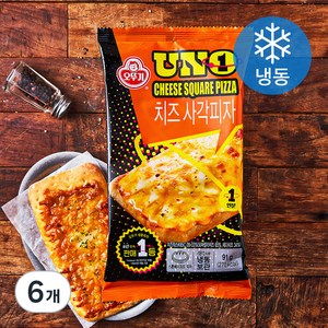 오뚜기 UNO 치즈 사각피자 (냉동), 91g, 6개