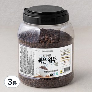 씻어나온 에티오피아 예가체프 볶은 원두, 3통, 1kg