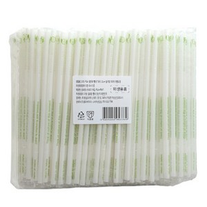 생활을그리다 PLA 생분해 빨대 일자형 7 x 210 mm, 500개, 1개