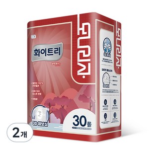 모나리자 화이트리 블랑 플러스 천연펄프 3겹 롤화장지, 30m, 30롤, 2개