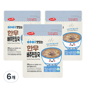 베베스트 아이 맛있는 한우국, 200g, 6개, 배추된장국