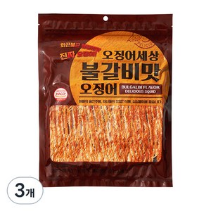 오징어세상 불갈비맛 오징어, 80g, 3개