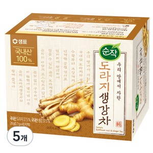 순작 도라지 생강차, 700mg, 40개입, 5개