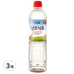 샘표 합성향 없는 양조식초, 900ml, 3개