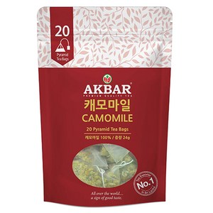 아크바 캐모마일 허브티 피라밋 티백, 1.2g, 20개입, 1개