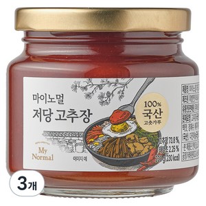 마이노멀 저당 고추장, 230g, 3개