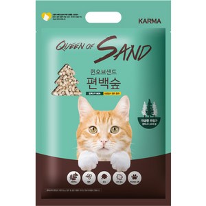 카르마 퀸오브샌드 편백나무 고양이 모래, 1개, 6L