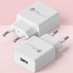 서가 퀵차지 QC3.0 18W USB 고속충전기 어댑터, 화이트, 2개