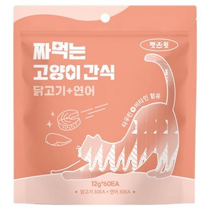 펫스윗 짜먹는 고양이 간식 60p, 혼합맛(닭고기/연어), 720g, 1개
