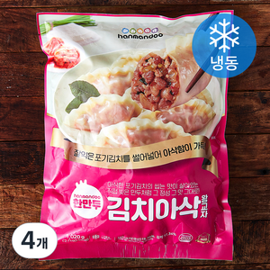 한만두 김치 아삭 왕교자 (냉동), 1.02kg, 4개