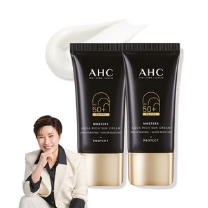 AHC 마스터즈 아쿠아 리치 선크림 SPF50+ PA++++, 2개, 30ml