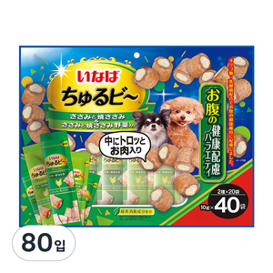 이나바 강아지 츄르비 40P, 장건강케어 버라이어티, 400g, 2개