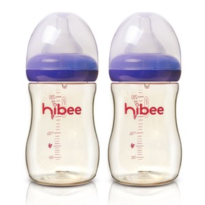 하이비 PPSU 젖병 300ml x 2p, LL(9개월이상), 퍼플, 2개