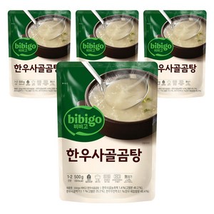 비비고 한우사골곰탕, 500g, 4개