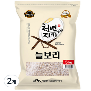 천년지기 국산 늘보리쌀, 5kg, 2개