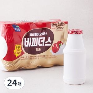 푸르밀 프로바이오틱스 비피더스 사과 요구르트, 130ml, 24개