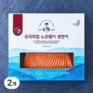 노르웨이산 엠앤엠씨 생연어 (냉장), 500g, 2개