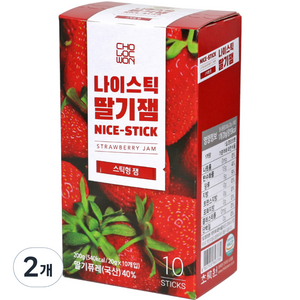 초록원 나이스틱 딸기잼 10p, 200g, 2개