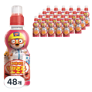 팔도 딸기맛 뽀로로 음료 페트 235ml, 48개