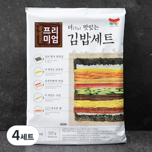 일가집 프리미엄 더 맛있는 김밥세트, 525g, 4세트