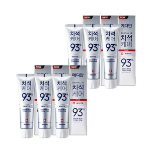 메디안 치석케어 화이트 치약, 120g, 6개