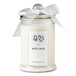 에인디 핸드메이드 퓨어 앤 아로마 소이 캔들 750g, 화이트머스크, 1개