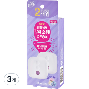 에어후레쉬 데옥스 화장실 방향제 부케향 2p, 12ml, 3개, 꽃향