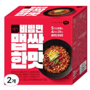 더미식 비빔면 맵싹한맛 140g, 4개
