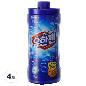 유한젠 산소계 표백제 분말형 용기, 1kg, 4개