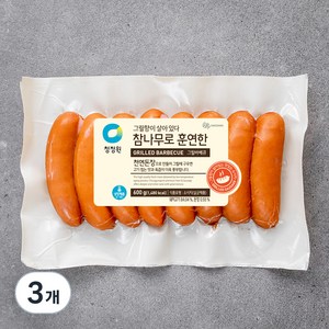 청정원 참나무로 훈연한 그릴바베큐 소시지, 600g, 3개