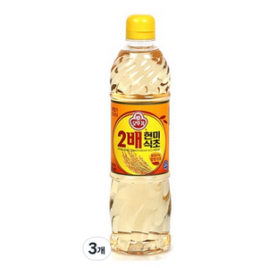 오뚜기 2배 현미식초, 900ml, 3개