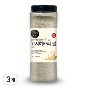 Pime Field 2024년산 햅쌀 고시히카리 백미, 특등급, 1kg, 3개