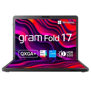 LG전자 2023 그램 폴드 WXGA+, 매트 블랙, 코어i5, 512GB, 16GB, WIN11 Home, 17X90R-GA50K