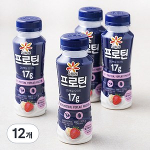 요플레 프로틴 딸기바나나, 210ml, 12개