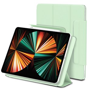 신지모루 마그네틱 폴리오 애플펜슬 커버 태블릿PC 케이스, 아보카도 그린