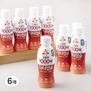 요플레 1000배 닥터캡슐 플레인, 1040ml, 6개