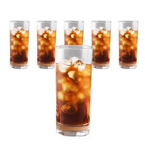 JIN GLASS 홈카페 커피 일자하이볼 WIDE L 300ml, 6개, 투명