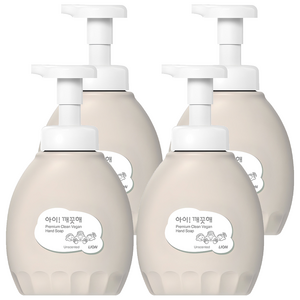 아이깨끗해 프리미엄 클린 비건 폼 핸드솝 무향, 450ml, 4개