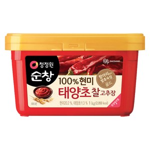 청정원순창 100% 현미 태양초 찰고추장, 1kg, 1개