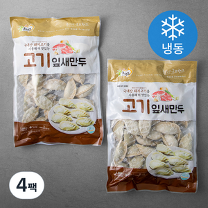 굿프랜즈 고기 잎새만두 (냉동), 1000g, 4팩