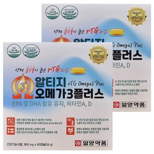 일양약품 알티지오메가3 플러스, 60정, 2개